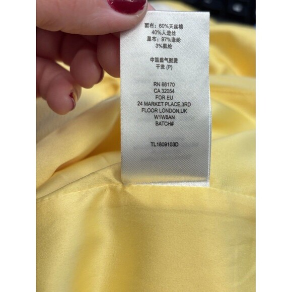 La Maison TALULAH Radiance Gathered Belted Midi Dress L Butter Yellow Sweetheart - Picture 9 of 9